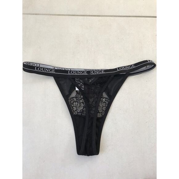 Lounge Lingerie Royal Balcony Lace Mesh Cut Out Thong - Picture 5 of 8